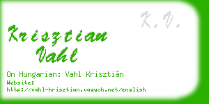 krisztian vahl business card
